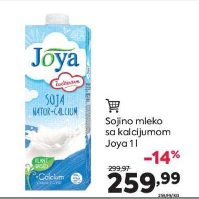 Sojino mleko sa kalcijumom Joya 1l