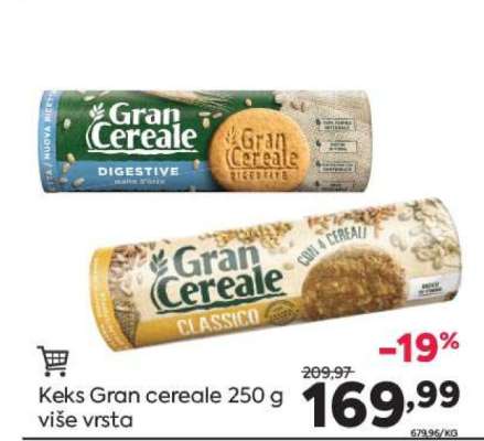 Keks Gran cereale 250 g više vrsta