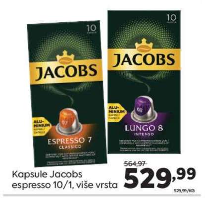 Kapsule Jacobs espresso 10/1 više vrsta