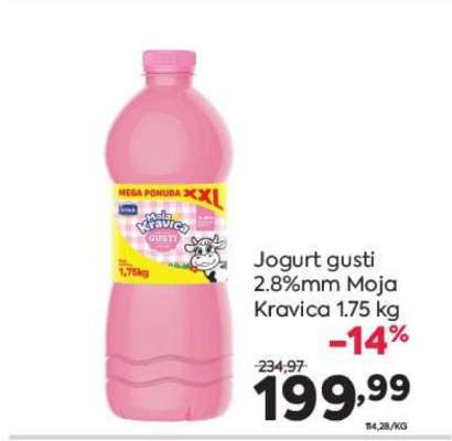 Jogurt gusti 2.8%mm Moja Kravica 1.75 kg