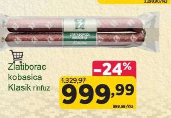 Zlatiborac kobasica Klasik rinfüz