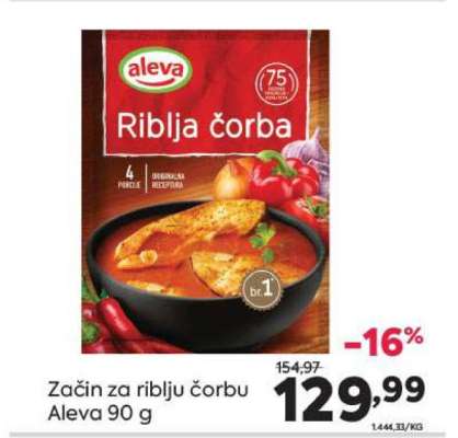Začin za riblju čorbu Aleva 90 g