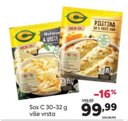 Sos C 30-32 g više vrsta
