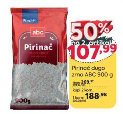 Pirinač dugo zrno ABC 900 g