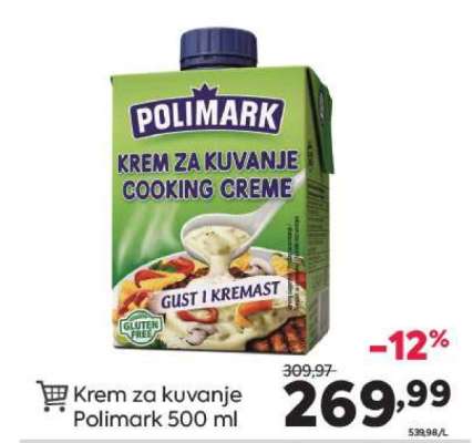Krem za kuvanje Polimark 500 ml