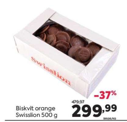 Biskvit orange Swisslion 500 g