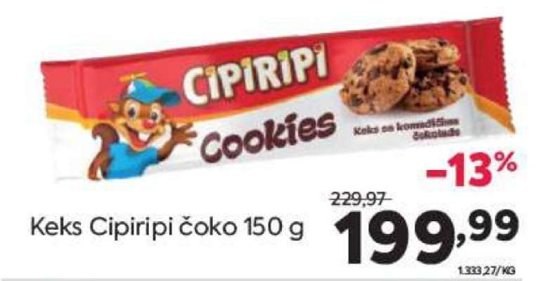Keks Cipiripi čoko 150 g