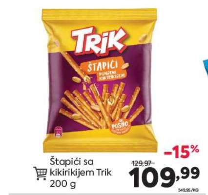 Štapići sa kikirikijem Trik