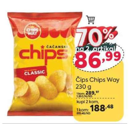 Čips Chips Way 230 g
