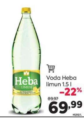 Voda Heba limun 1.5 l