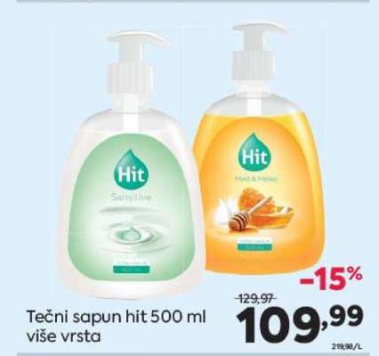 Tečni sapun hit 500 ml više vrsta