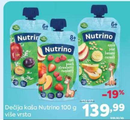 Dečija kaša Nutrino 100 g više vrsta