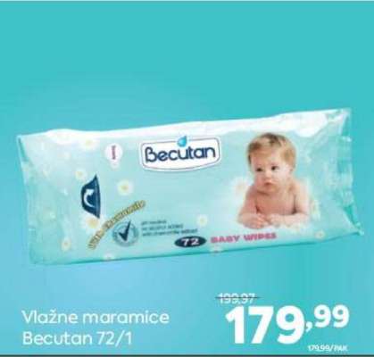Vlažne maramice Becutan 72/1