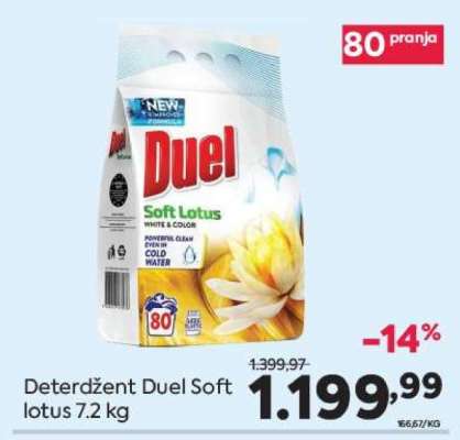 Deterdžent Duel Soft Lotus 7.2 kg