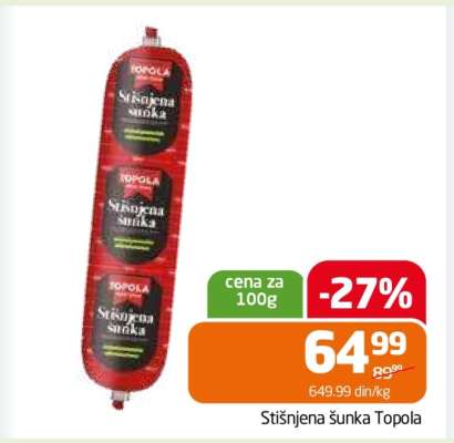 Stišnjena šunka Topola