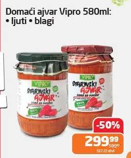 Domaći ajvar Vipro 580ml