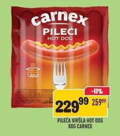 Pileća Viršla Hot Dog 80g Carnex