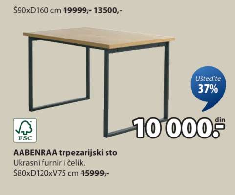 AABENRAA TRPEZARIJSKI STO