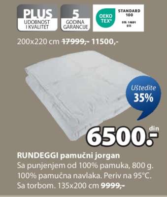 RUNDEGGI pamučni jorgan