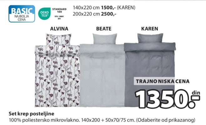 SET KREP POSTELJINE