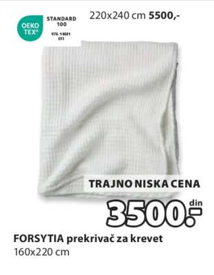 FORSYTIA PREKRIVAČ ZA KREVET