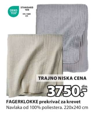 FAGERKLOKKE prekrivač za krevet