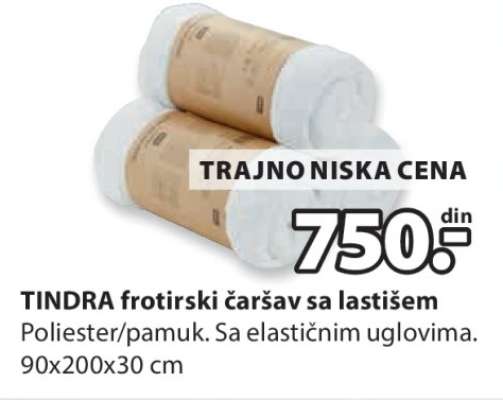 TINDRA FROTIRSKI ČARŠAV SA LASTIŠEM
