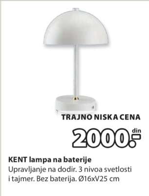 KENT lampa na baterije