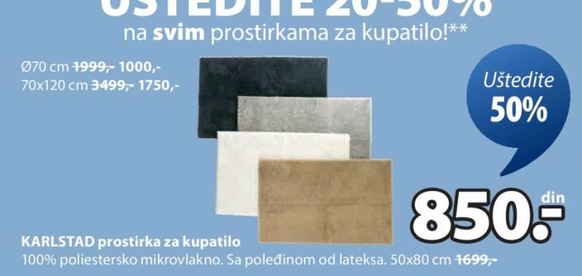 KARLSTAD PROSTIRKA ZA KUPATILO