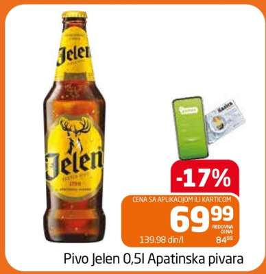 Pivo Jelen 0,5l Apatinska pivara