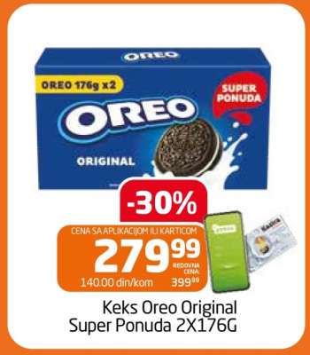 Keks Oreo Original Super Ponuda 2X176G