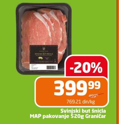 Svinjski but šnicla MAP pakovanje 520g Graničar