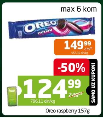 Oreo raspberry 157g