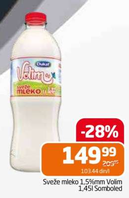 Sveže mleko 1.5%mm Volim