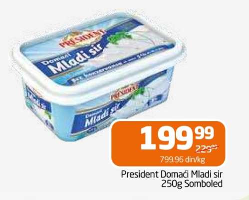 President Domaći Mladi sir 250g Somboled