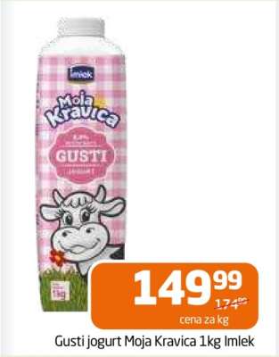 Gusti jogurt Moja Kravica 1kg Imlek