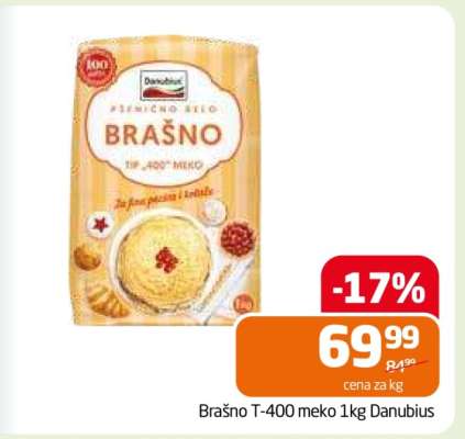 Brašno T-400 meko 1kg Danubius