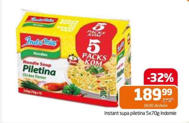 Instant supa piletina 5x70g Indomie