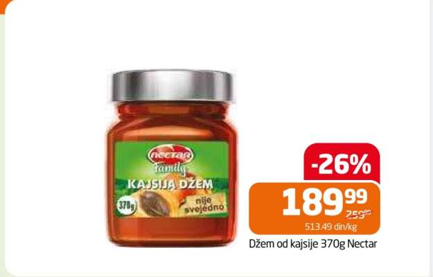 Džem od kajsije 370g Nectar