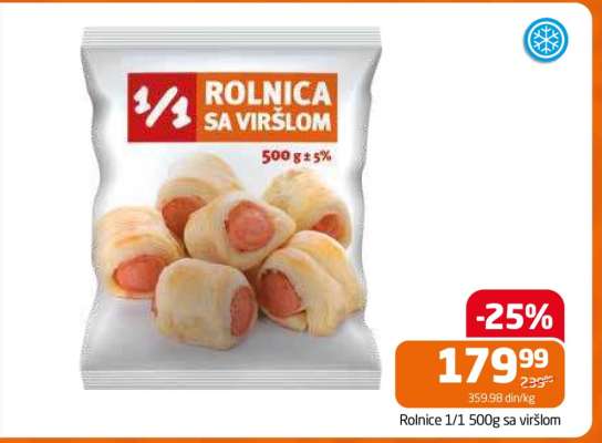 Rolnice 1/1 500g sa viršlom