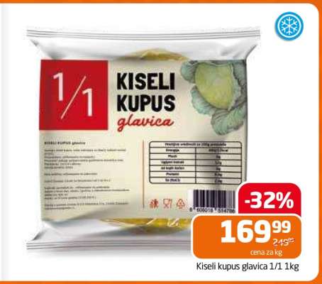 Kiseli kupus glavica 1/1 1kg
