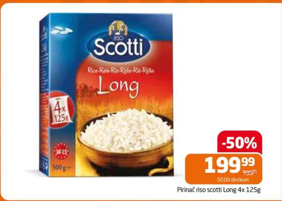 Pirinac riso scotti Long 4x125g