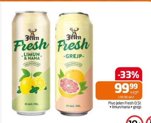 Pivo Jelen Fresh 0.5l