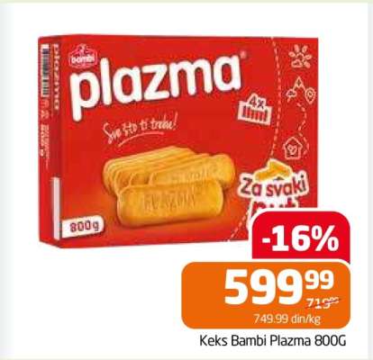 Keks Bambi Plazma 800g