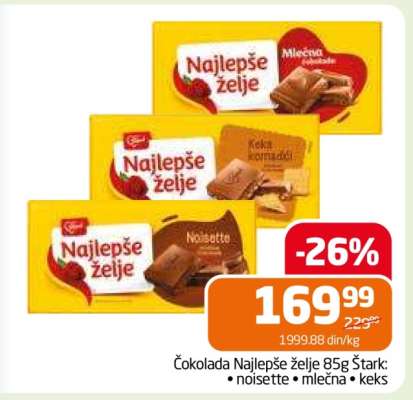 Čokolada Najlepše želje 85g Štark