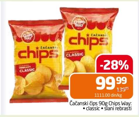 Čačanski čips 90g Chips Way