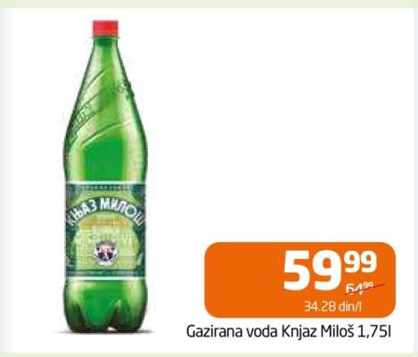 Gazirana voda Knjaz Miloš 1,75l