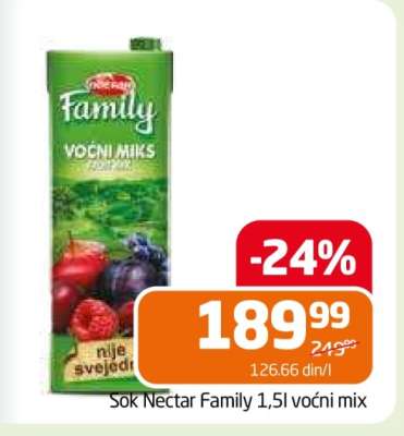 Sok Nectar Family 1,5l voćni mix