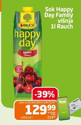 Sok Happy Day Family višnja 1l Rauch