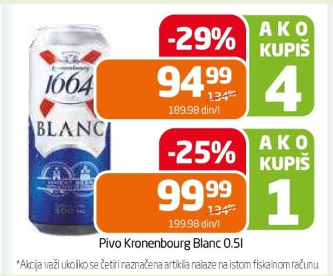 Pivo Kronenbourg Blanc 0.5l